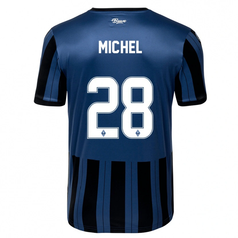 Danxen Bambino Maglia Diego Michel #28 Blu Grigio Nero Kit Gara Home 2025/26 Maglietta
