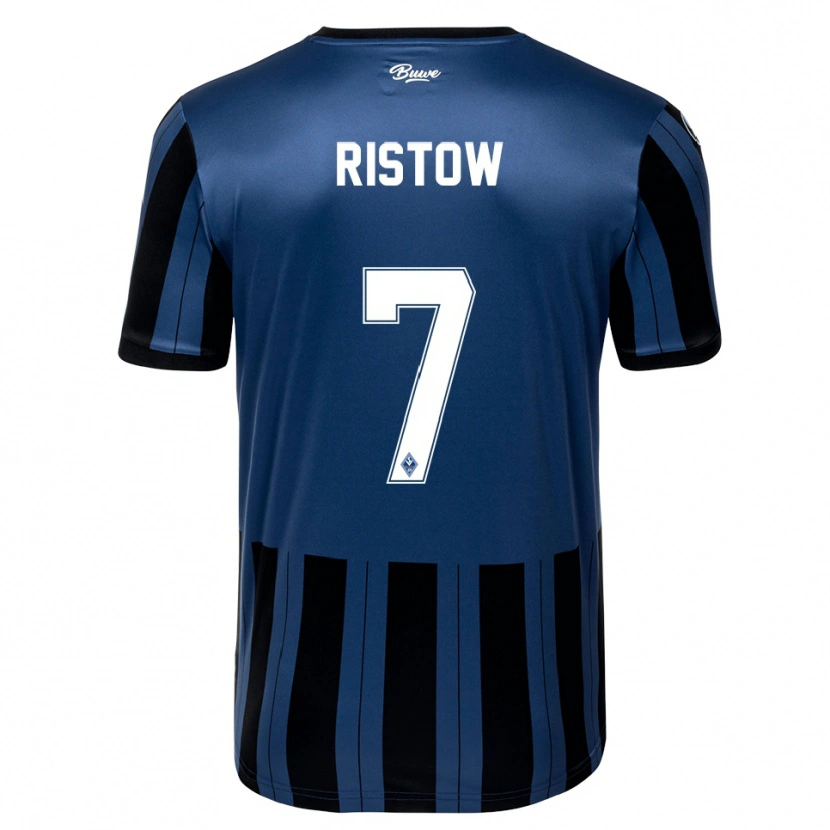 Danxen Bambino Maglia Daniel Ristow #7 Blu Grigio Nero Kit Gara Home 2025/26 Maglietta