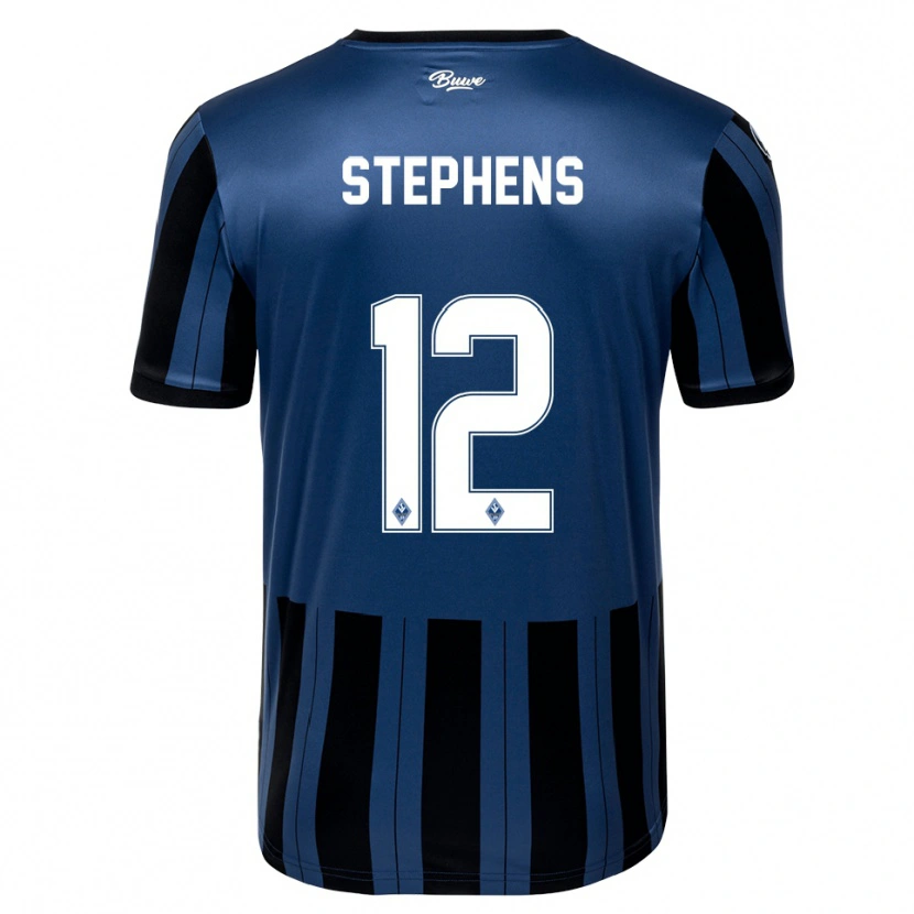 Danxen Bambino Maglia Kaden Stephens #12 Blu Grigio Nero Kit Gara Home 2025/26 Maglietta