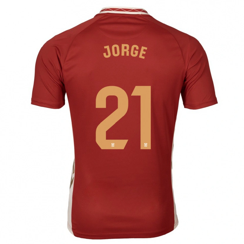 Danxen Bambino Maglia Jeremy Jorge #21 Bordeaux Oro Kit Gara Away 2025/26 Maglietta
