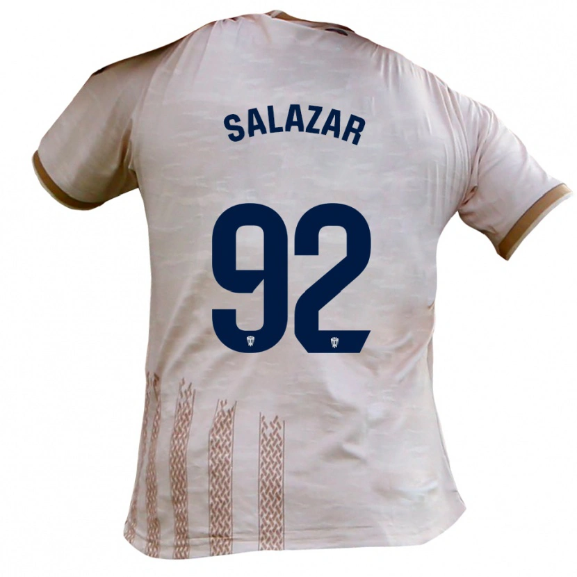 Danxen Bambino Maglia Israel Salazar #92 Bianco Sporco Marrone Kit Gara Away 2025/26 Maglietta