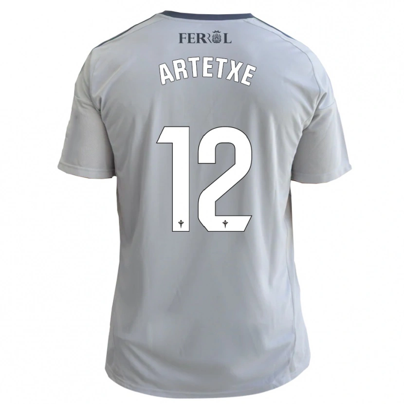 Danxen Bambino Maglia Markel Artetxe #12 Grigio Argento Kit Gara Away 2025/26 Maglietta