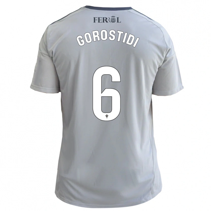 Danxen Bambino Maglia Ander Gorostidi #6 Grigio Argento Kit Gara Away 2025/26 Maglietta