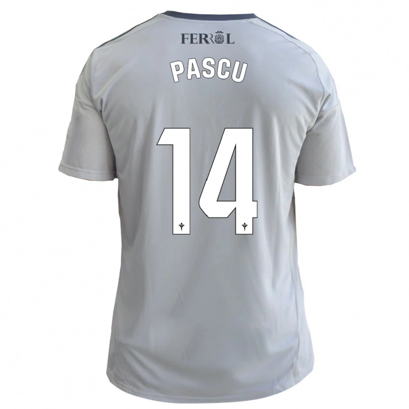Danxen Bambino Maglia Pascu #14 Grigio Argento Kit Gara Away 2025/26 Maglietta