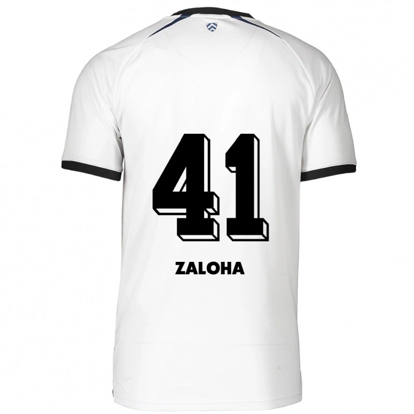 Danxen Bambino Maglia Artem Zaloha #41 Bianco Nero Kit Gara Away 2025/26 Maglietta
