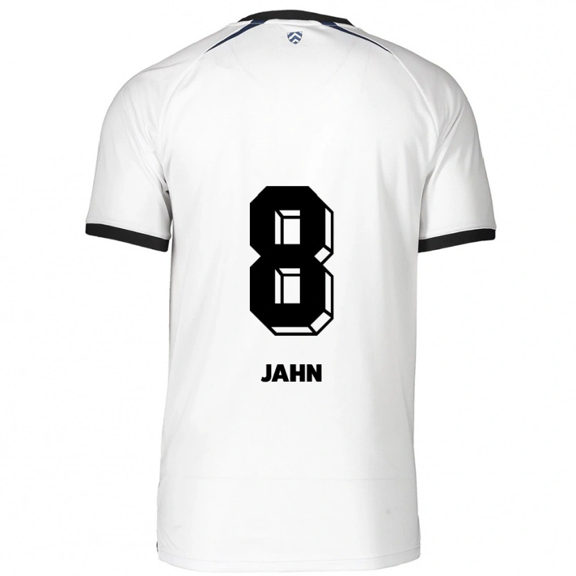 Danxen Bambino Maglia Pamela Jahn #8 Bianco Nero Kit Gara Away 2025/26 Maglietta