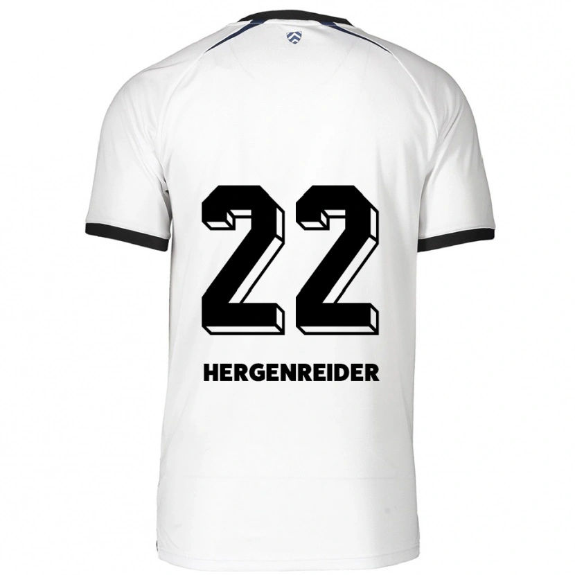 Danxen Bambino Maglia Lennart Hergenreider #22 Bianco Nero Kit Gara Away 2025/26 Maglietta