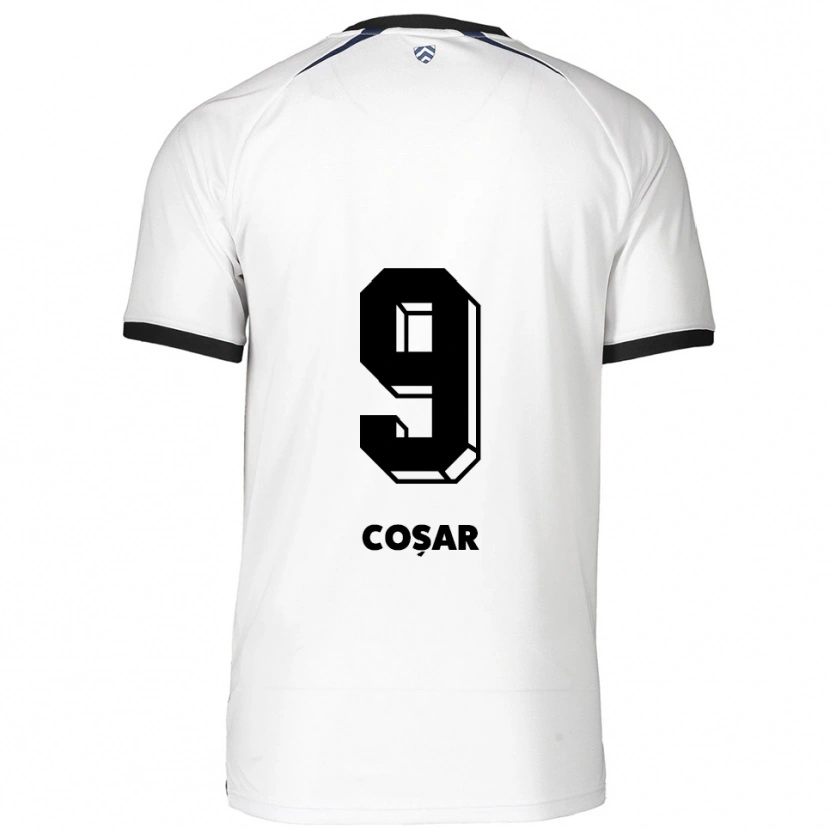 Danxen Bambino Maglia Tanay Coşar #9 Bianco Nero Kit Gara Away 2025/26 Maglietta