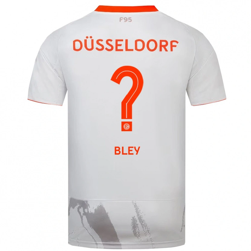 Danxen Bambino Maglia Melissa Bley #0 Bianco Arancione Kit Gara Away 2025/26 Maglietta