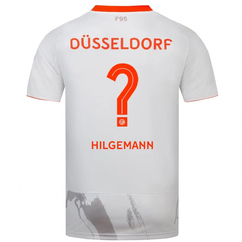 Danxen Bambino Maglia Jule Hilgemann #0 Bianco Arancione Kit Gara Away 2025/26 Maglietta