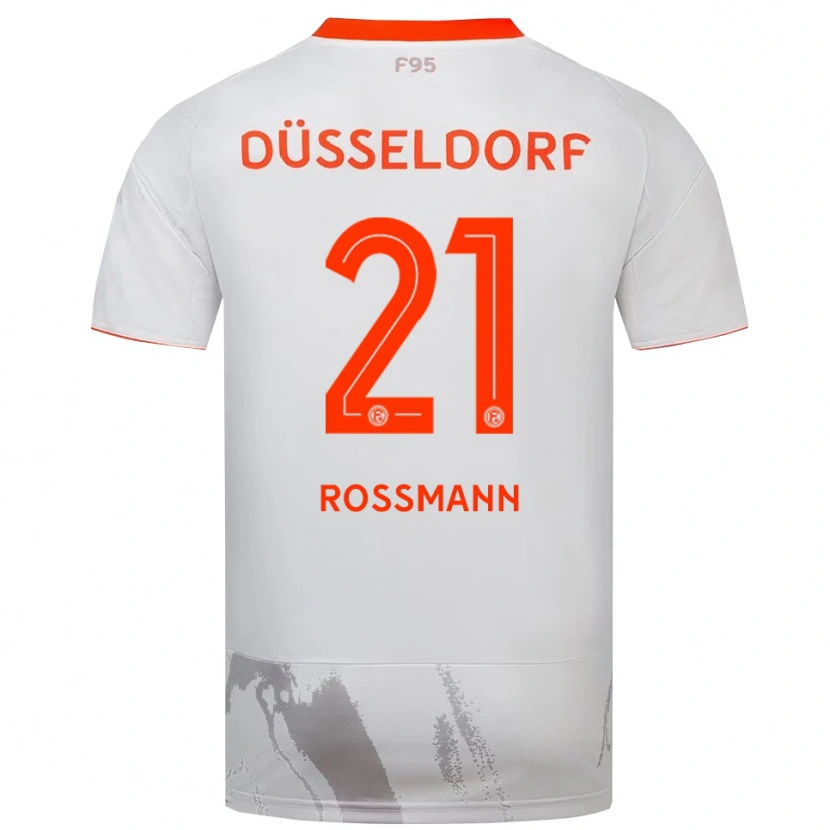 Danxen Bambino Maglia Tim Rossmann #21 Bianco Arancione Kit Gara Away 2025/26 Maglietta