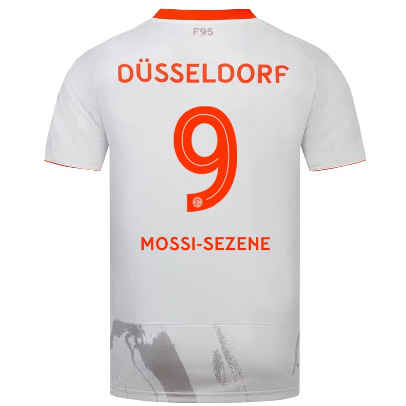 Danxen Bambino Maglia Dadou Mossi-Sezene #9 Bianco Arancione Kit Gara Away 2025/26 Maglietta