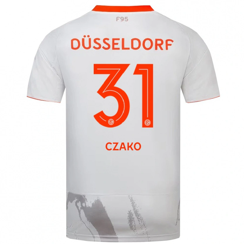 Danxen Bambino Maglia Milán Czakó #31 Bianco Arancione Kit Gara Away 2025/26 Maglietta