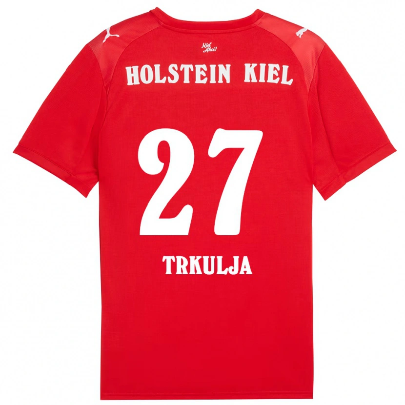 Danxen Bambino Maglia Mihailo Trkulja #27 Rosso Blu Kit Gara Away 2025/26 Maglietta