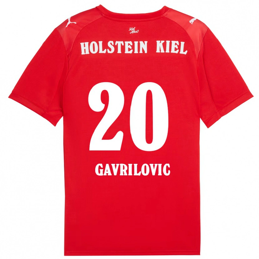 Danxen Bambino Maglia Helena Gavrilovic #20 Rosso Blu Kit Gara Away 2025/26 Maglietta
