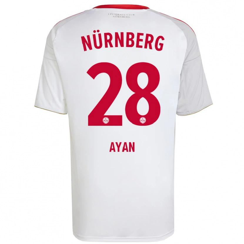 Danxen Bambino Maglia Üveys Ayan #28 Bianco Rosso Kit Gara Away 2025/26 Maglietta