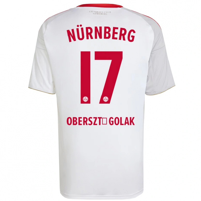 Danxen Bambino Maglia Karol Oberszt-Golak #17 Bianco Rosso Kit Gara Away 2025/26 Maglietta