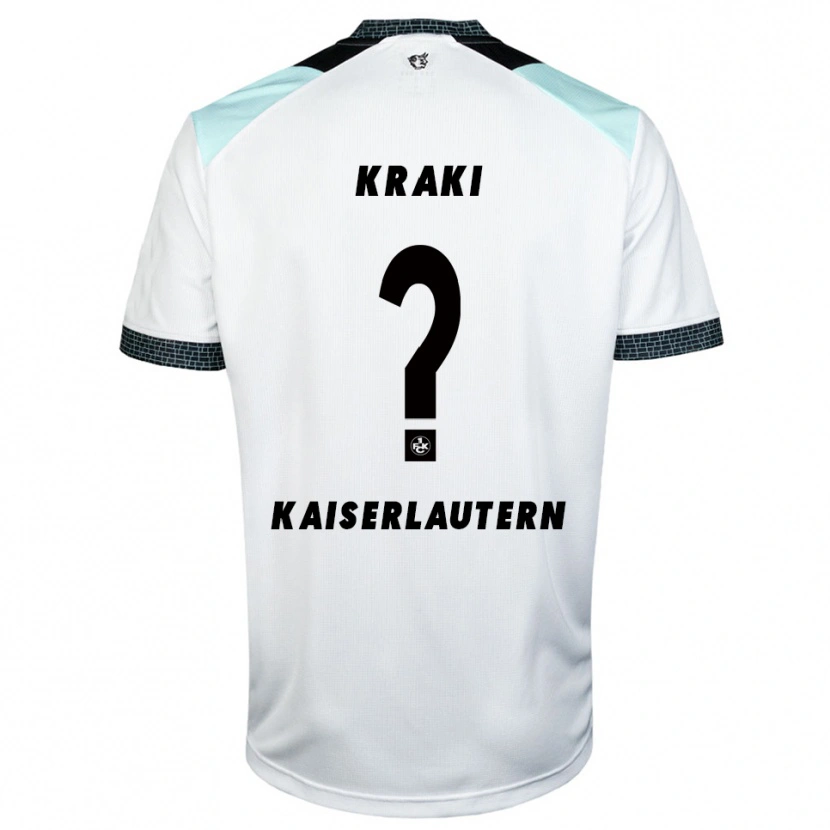Danxen Bambino Maglia Avdyl Kraki #0 Bianco Nero Kit Gara Away 2025/26 Maglietta