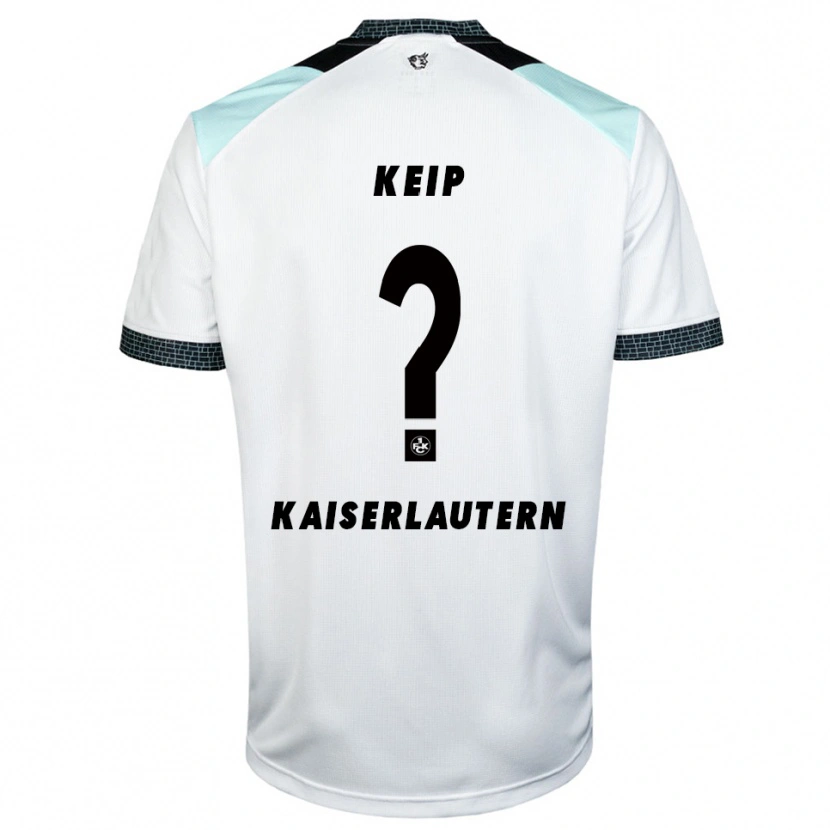 Danxen Bambino Maglia Damian Keip #0 Bianco Nero Kit Gara Away 2025/26 Maglietta