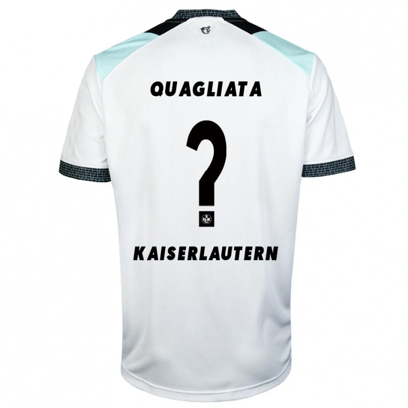 Danxen Bambino Maglia Daniele Quagliata #0 Bianco Nero Kit Gara Away 2025/26 Maglietta