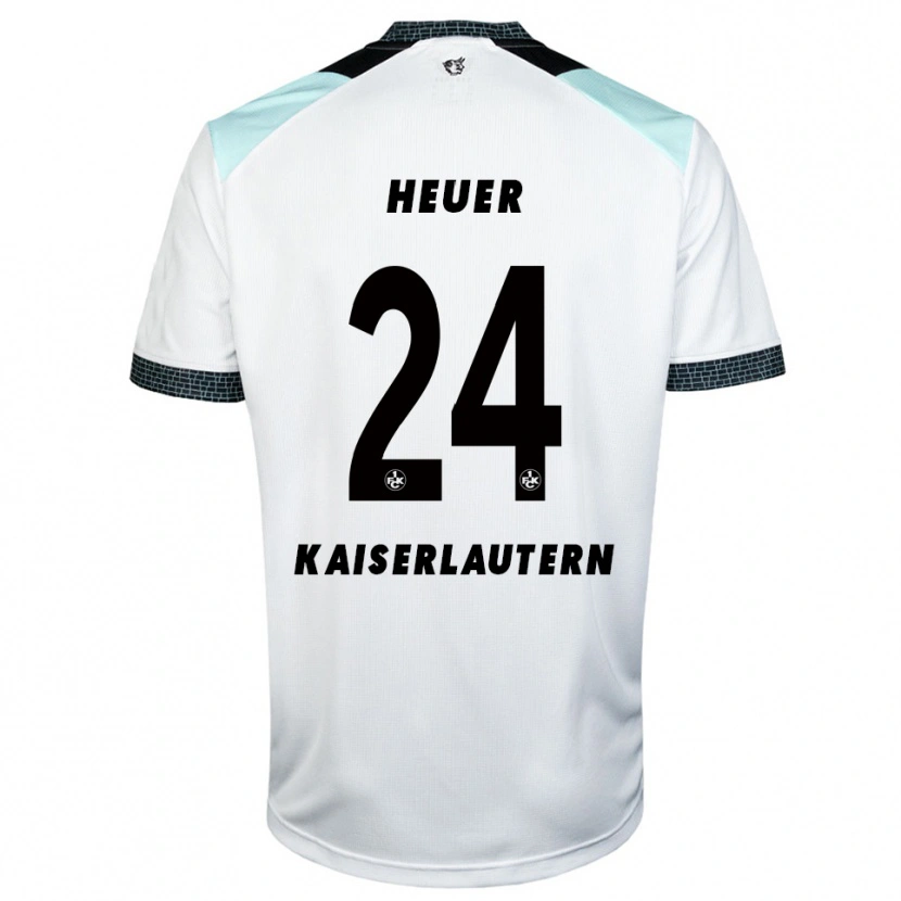 Danxen Bambino Maglia Jannis Heuer #24 Bianco Nero Kit Gara Away 2025/26 Maglietta