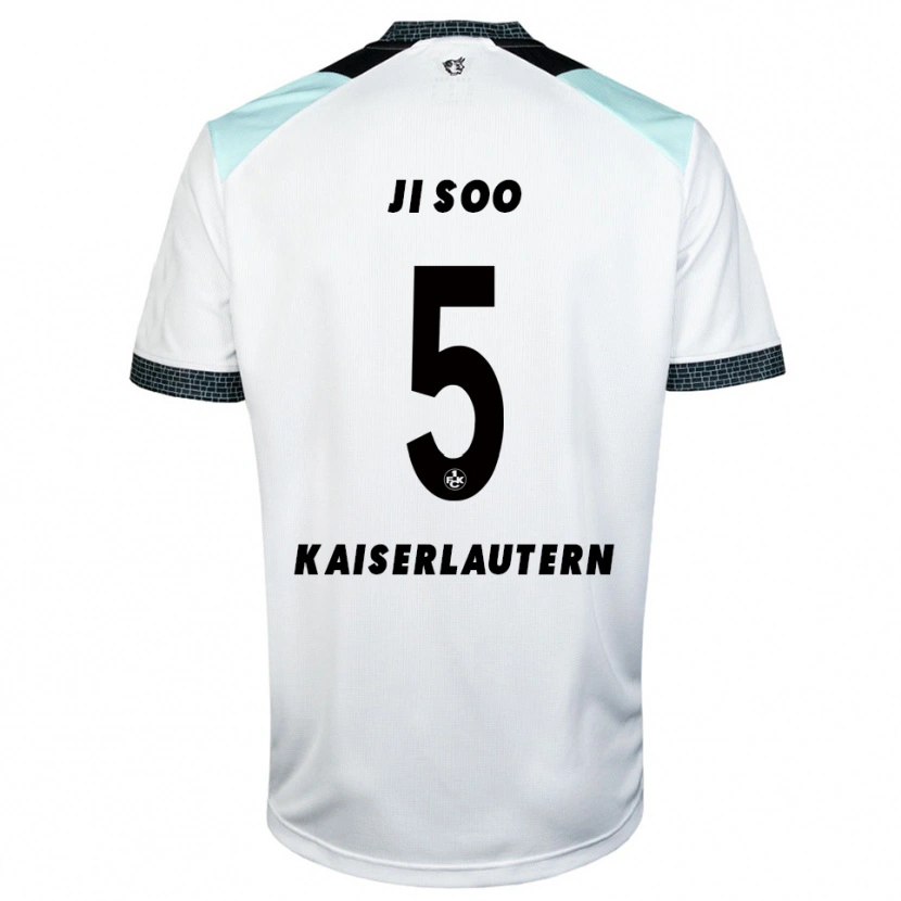 Danxen Bambino Maglia Ji-Soo Kim #5 Bianco Nero Kit Gara Away 2025/26 Maglietta