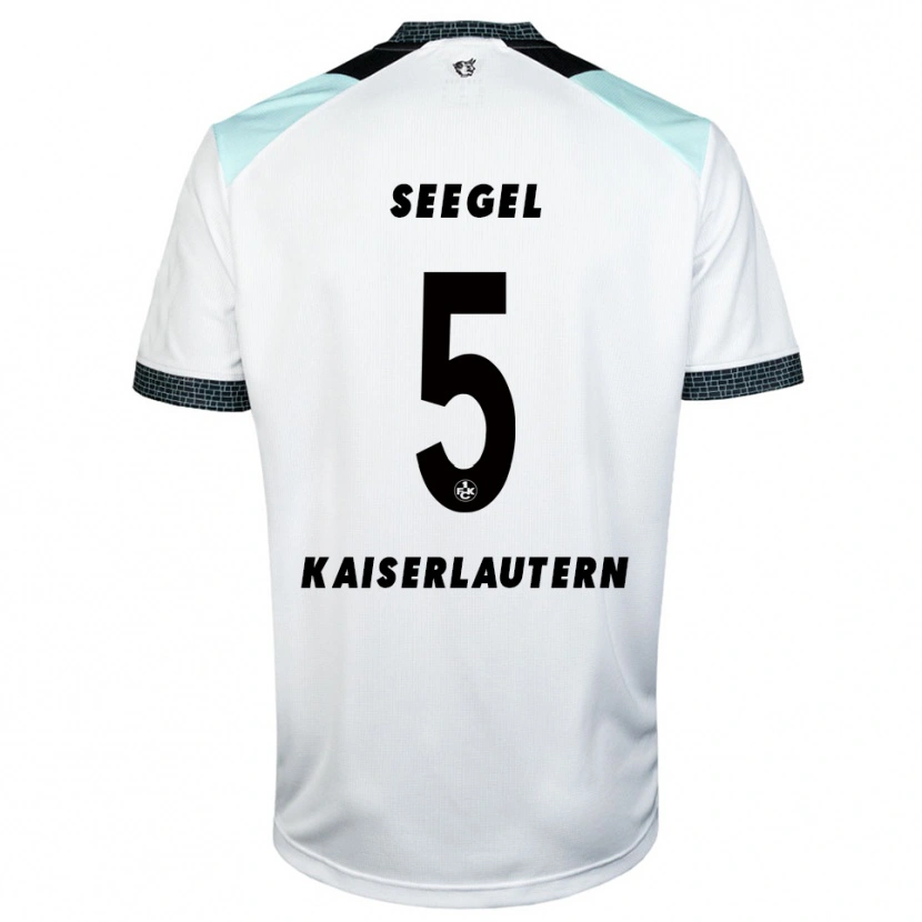 Danxen Bambino Maglia Mika Seegel #5 Bianco Nero Kit Gara Away 2025/26 Maglietta
