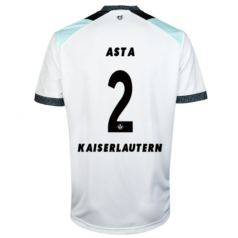 Danxen Bambino Maglia Simon Asta #2 Bianco Nero Kit Gara Away 2025/26 Maglietta