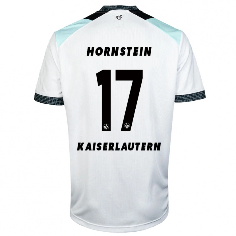 Danxen Bambino Maglia Joel Hornstein #17 Bianco Nero Kit Gara Away 2025/26 Maglietta