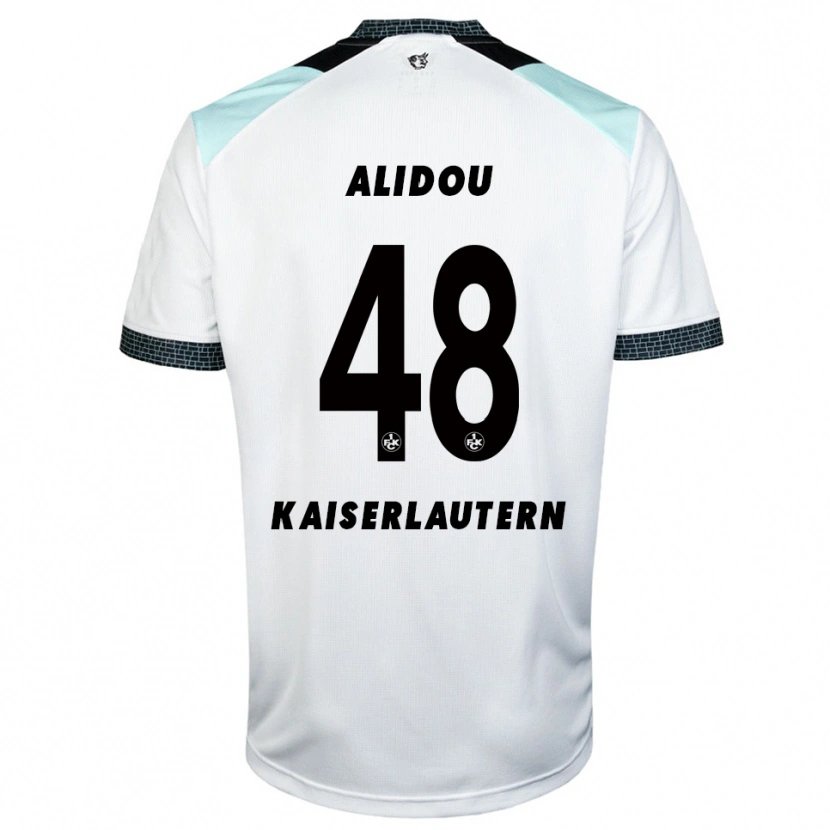 Danxen Bambino Maglia Faride Alidou #48 Bianco Nero Kit Gara Away 2025/26 Maglietta