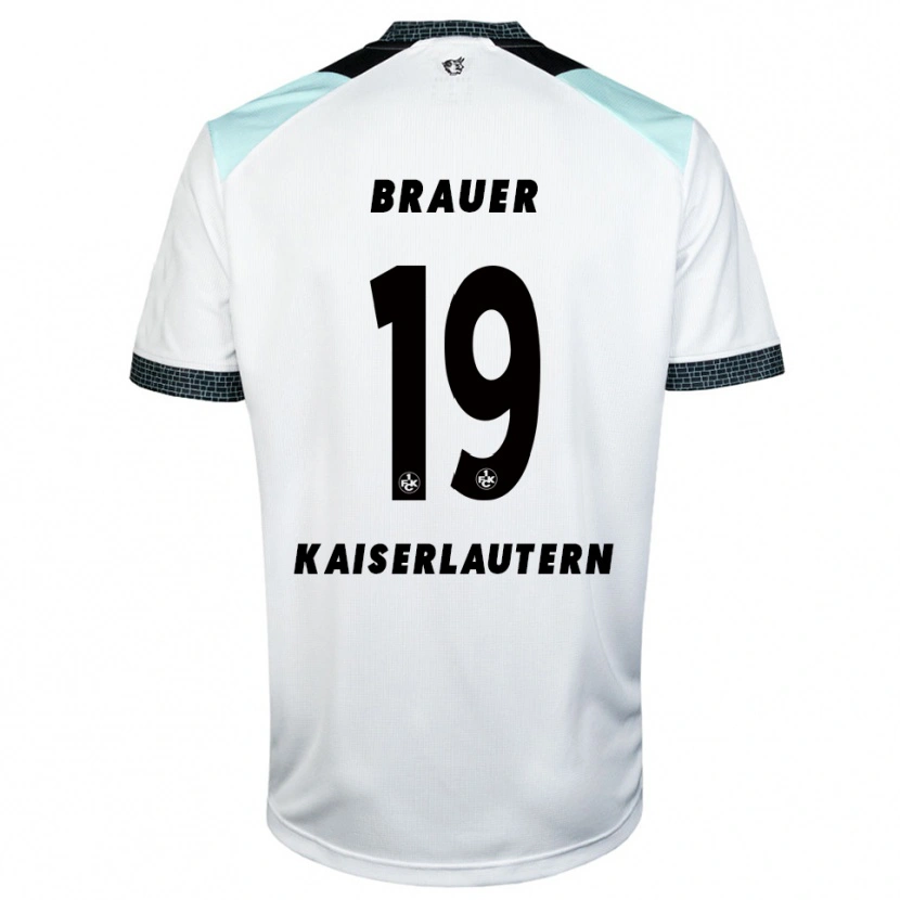 Danxen Bambino Maglia Roman Brauer #19 Bianco Nero Kit Gara Away 2025/26 Maglietta