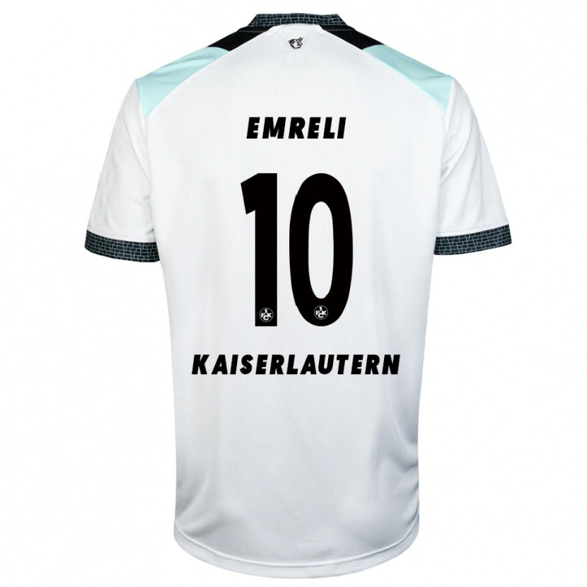 Danxen Bambino Maglia Mahir Emreli #10 Bianco Nero Kit Gara Away 2025/26 Maglietta