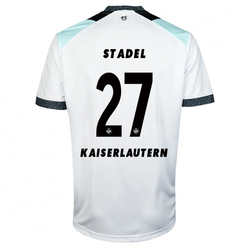 Danxen Bambino Maglia Maddox Stadel #27 Bianco Nero Kit Gara Away 2025/26 Maglietta