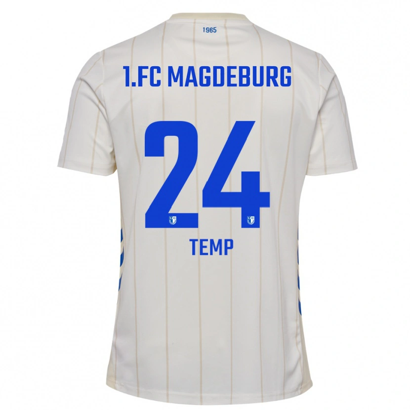 Danxen Bambino Maglia Celine Temp #24 Bianco Blu Kit Gara Away 2025/26 Maglietta