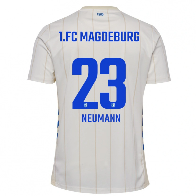 Danxen Bambino Maglia Annika Neumann #23 Bianco Blu Kit Gara Away 2025/26 Maglietta