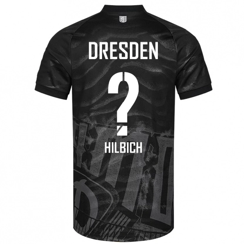 Danxen Bambino Maglia Amelie Hilbich #0 Nero Grigio Kit Gara Away 2025/26 Maglietta