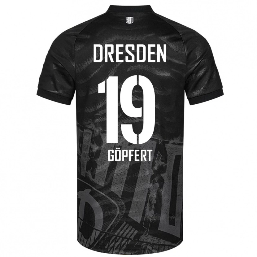 Danxen Bambino Maglia Fabius-Leander Göpfert #19 Nero Grigio Kit Gara Away 2025/26 Maglietta