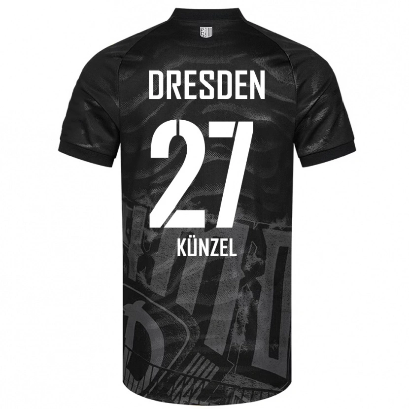 Danxen Bambino Maglia Nico Künzel #27 Nero Grigio Kit Gara Away 2025/26 Maglietta