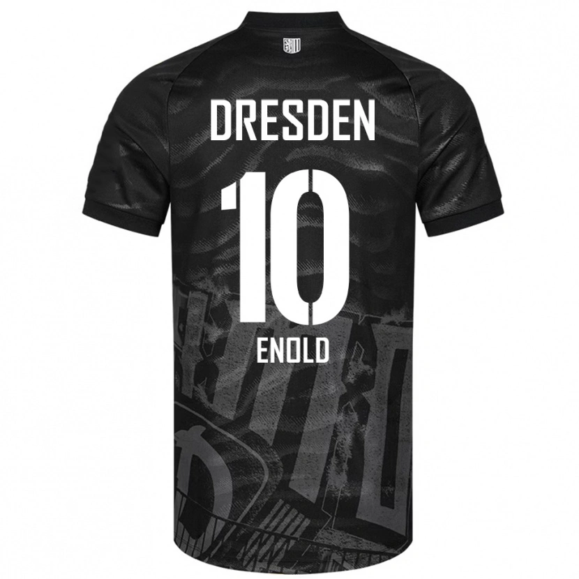 Danxen Bambino Maglia Quentin Enold #10 Nero Grigio Kit Gara Away 2025/26 Maglietta