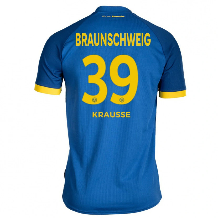 Danxen Bambino Maglia Robin Krauße #39 Blu Royal Giallo Kit Gara Away 2025/26 Maglietta