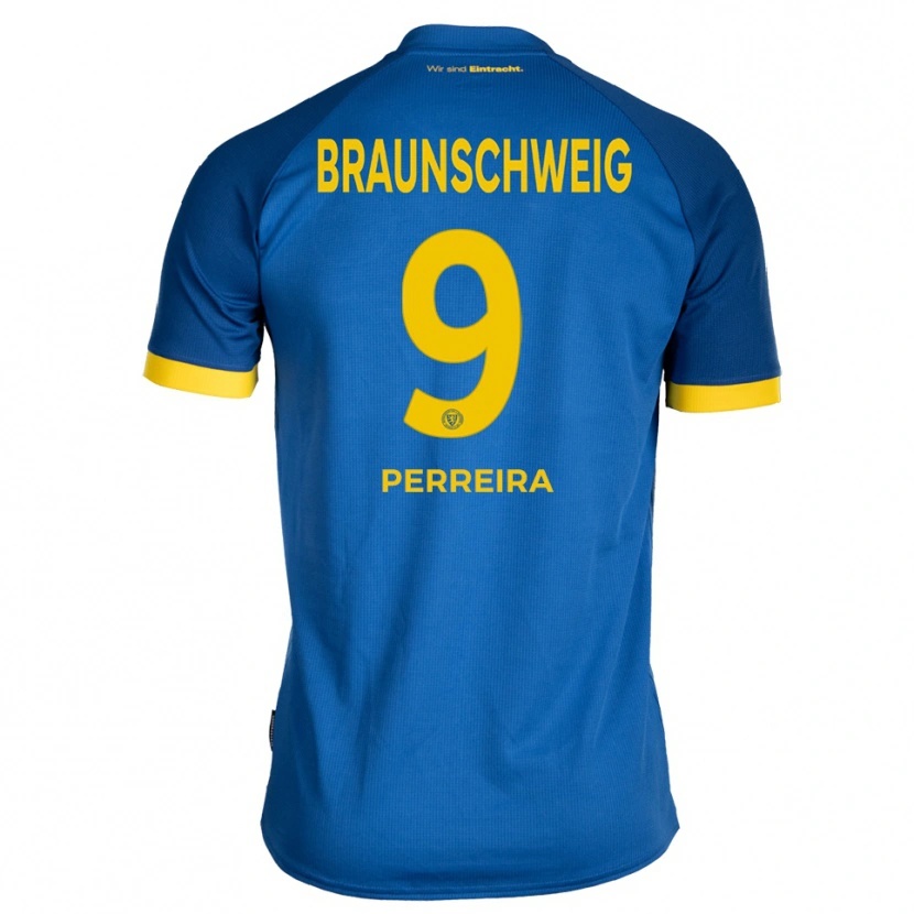 Danxen Bambino Maglia Ruben Da Silva Perreira #9 Blu Royal Giallo Kit Gara Away 2025/26 Maglietta
