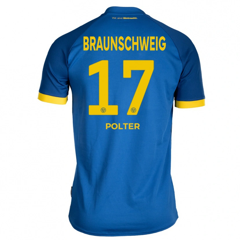 Danxen Bambino Maglia Sebastian Polter #17 Blu Royal Giallo Kit Gara Away 2025/26 Maglietta
