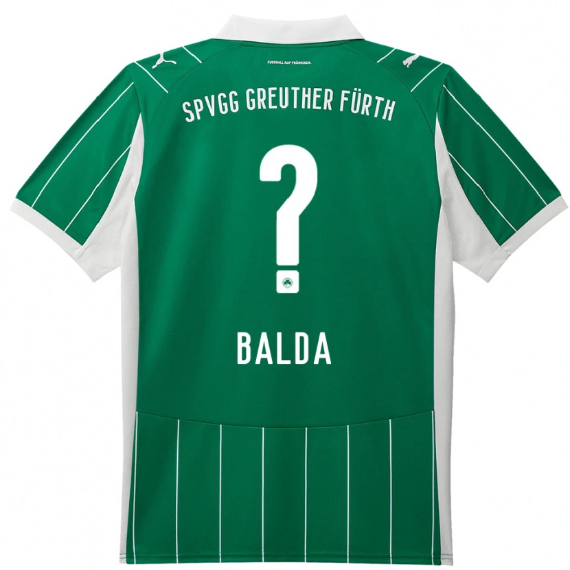 Danxen Bambino Maglia Daniela Balda #0 Verde Bianco Kit Gara Away 2025/26 Maglietta