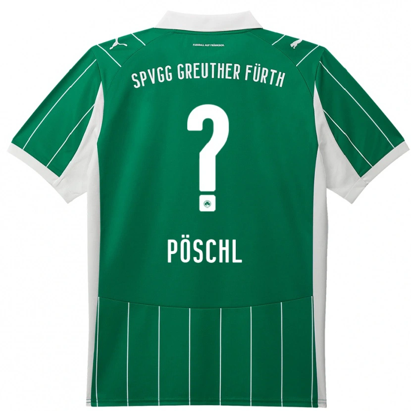 Danxen Bambino Maglia Katja Pöschl #0 Verde Bianco Kit Gara Away 2025/26 Maglietta
