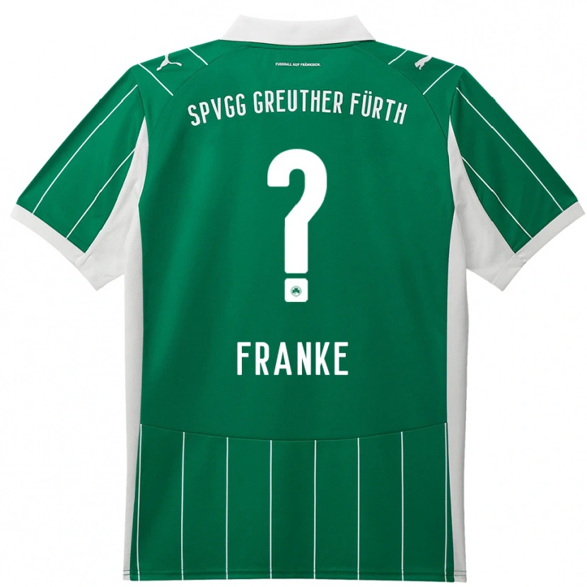 Danxen Bambino Maglia Lena Franke #0 Verde Bianco Kit Gara Away 2025/26 Maglietta