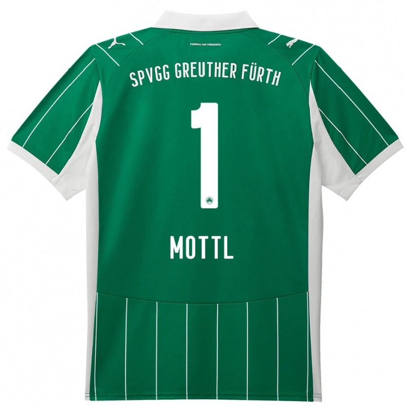Danxen Bambino Maglia Jan Mottl #1 Verde Bianco Kit Gara Away 2025/26 Maglietta