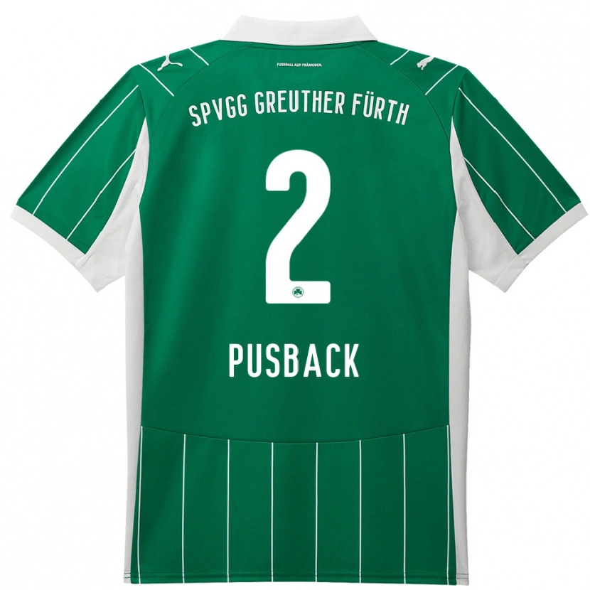 Danxen Bambino Maglia Tim Pusback #2 Verde Bianco Kit Gara Away 2025/26 Maglietta