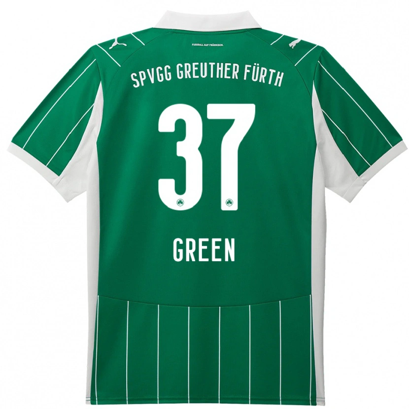 Danxen Bambino Maglia Julian Green #37 Verde Bianco Kit Gara Away 2025/26 Maglietta