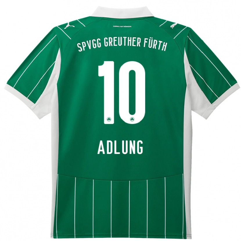 Danxen Bambino Maglia Daniel Adlung #10 Verde Bianco Kit Gara Away 2025/26 Maglietta