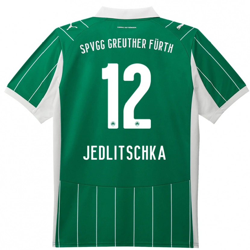 Danxen Bambino Maglia Moritz Jedlitschka #12 Verde Bianco Kit Gara Away 2025/26 Maglietta